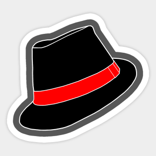 Classic Black Fedora Hat Sticker